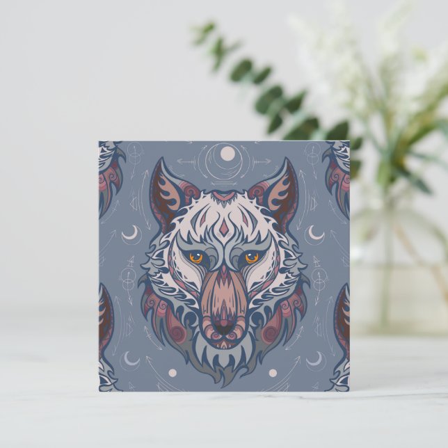 Vargar med boho-dekoration (Stående Fram)