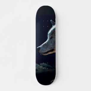 Vargar och dåre måne mini skateboard bräda 18,5 cm