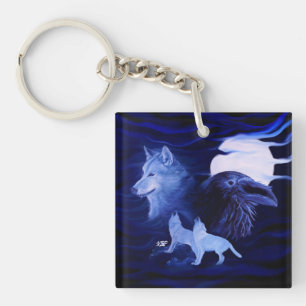 Vargar och Raven med måne