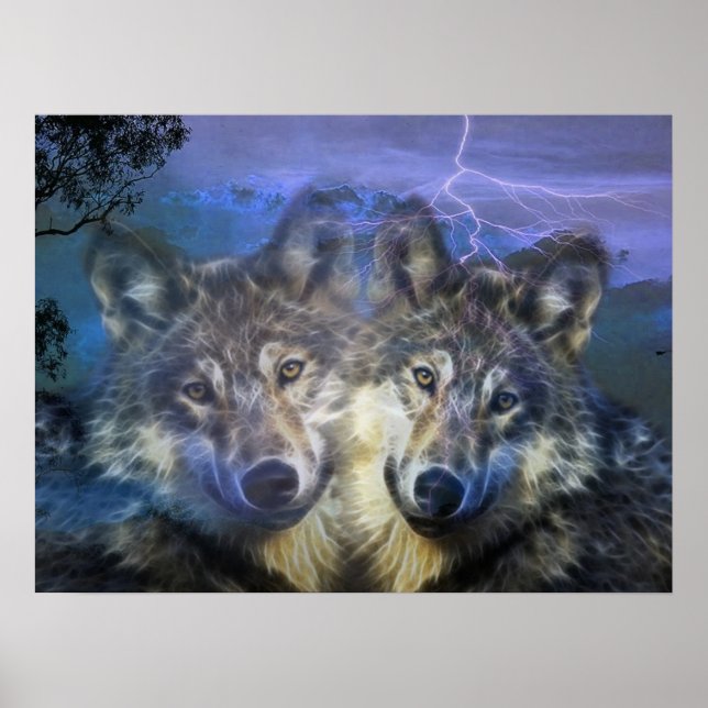 Vargar på natten poster (Framsidan)