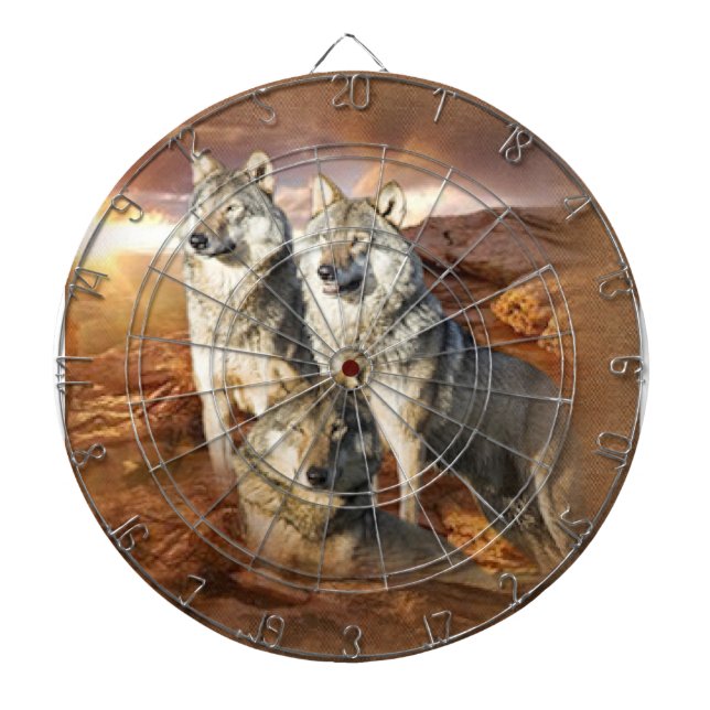 Vargar Trio Dartboard Piltavla (Framsidan)