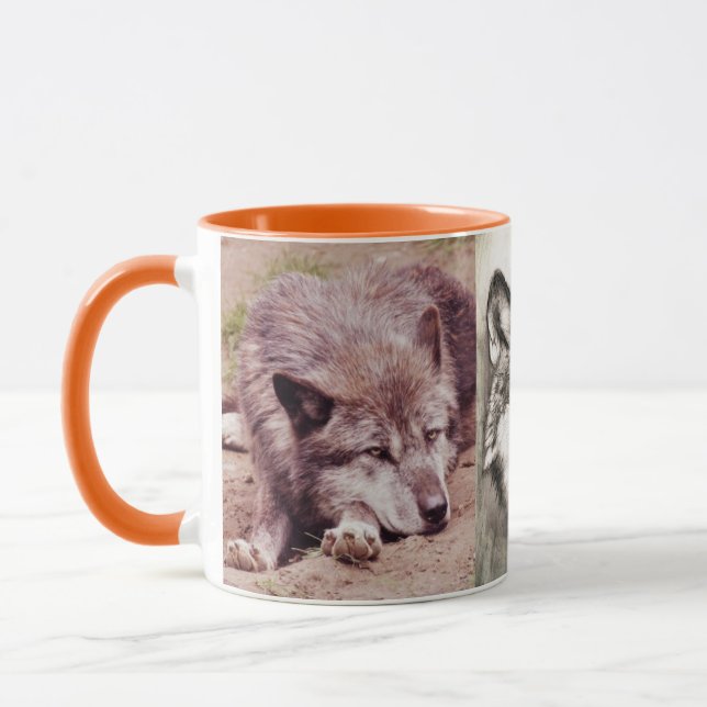 Vargar Varg Djur Vild Natur Skog Mugg (Vänster)