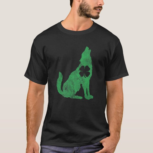 Vargar Varg Gift St. Patrick's Day Shamrock Saint T Shirt (Framsida)