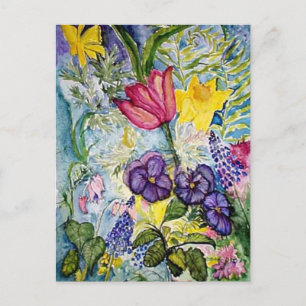 Vårgarden Watercolor Pawares Vykort
