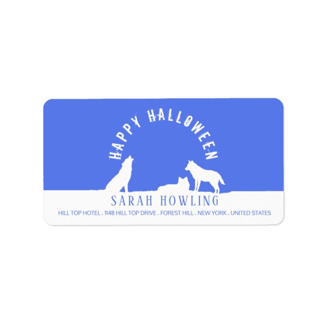 Vargarna i Snö, Happy halloween Adressetikett (Framsidan)