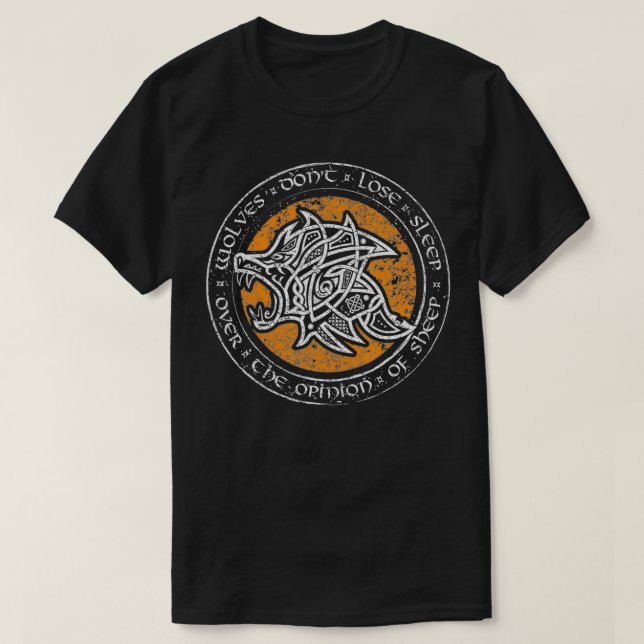 Vargarna ska inte förlora sömnavård Fenrir Celtic  T Shirt (Design framsida)