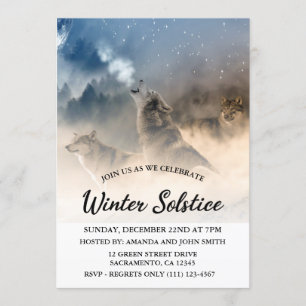 Vargars Winter Solstice Firande Inbjudningar
