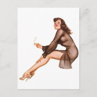 Vargas Vintage-stift-flicka Vykort
