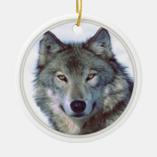 Vargdjurtotem Julgransprydnad Keramik
