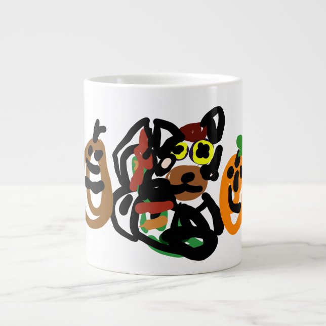 Vargdocka höst  jumbo mugg (Framsidan)