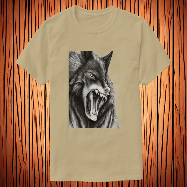 Vargen arg | AI Art T Shirt (Skapare uppladdad)