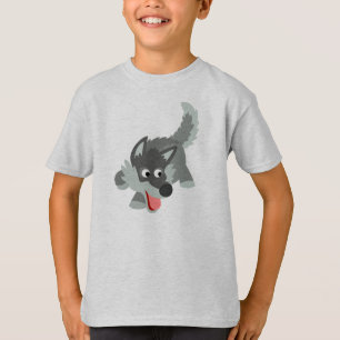 Vargen Barn T-Shirt för Nyfiken Tecknad