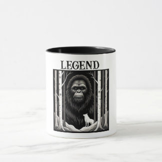 Vargen Bigfoot och White i Birch Forest Mugg