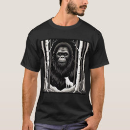 Vargen Bigfoot och White i Birch Forest T Shirt