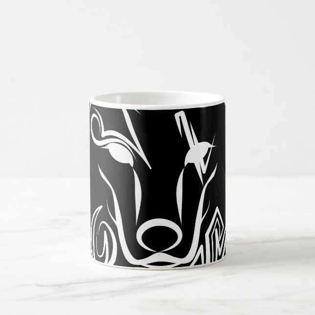 Vargen Black and White Tribal Kaffemugg (Center)