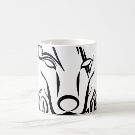 Vargen Black and White Tribal Kaffemugg