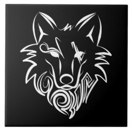 Vargen Black and White Tribal Kakelplatta