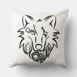 Vargen Black and White Tribal Kudde
