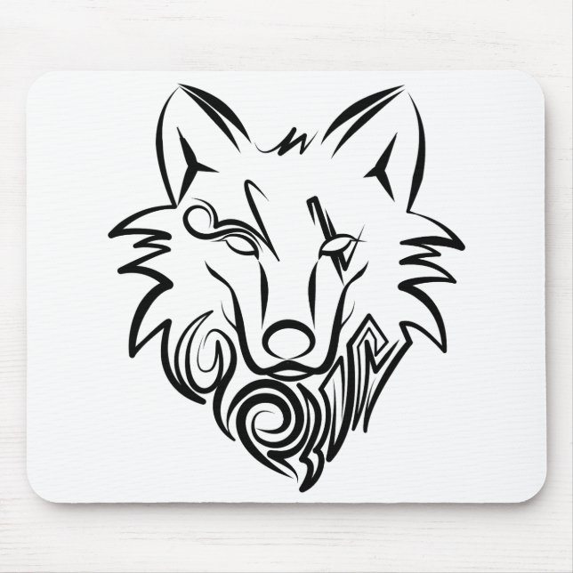Vargen Black and White Tribal Musmatta (Framsidan)