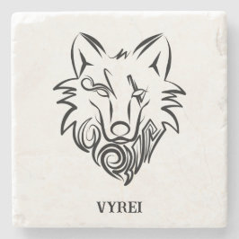 Vargen Black and White Tribal Stenunderlägg