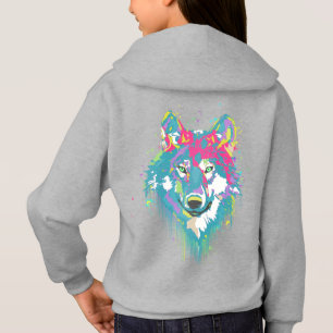 Vargen Blått nyans för Rosa, vattenfärgplattor T Shirt
