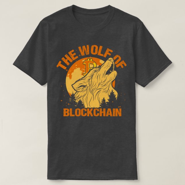 Vargen Blockchain Funny Bitcoin Wall street P T Shirt (Design framsida)