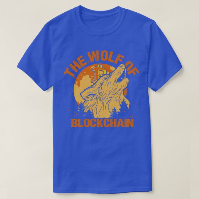 Vargen Blockchain Funny Bitcoin Wall street P T Shirt (Design framsida)