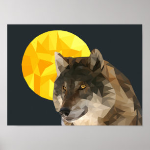 Vargen fantastisk för fullhöjt läge Poster