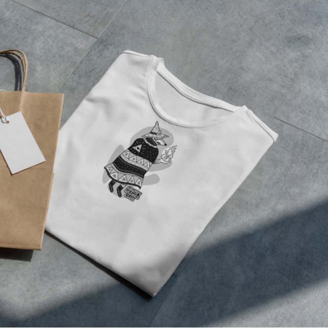 Vargen Fantasy för tecknad Wizard T Shirt (Skapare uppladdad)