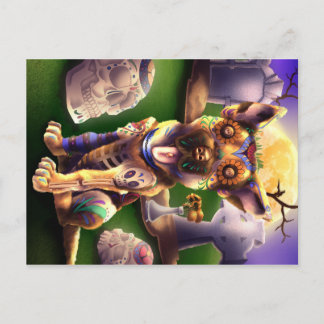 Vargen för postkort Gang Valpen tyska blad Vykort