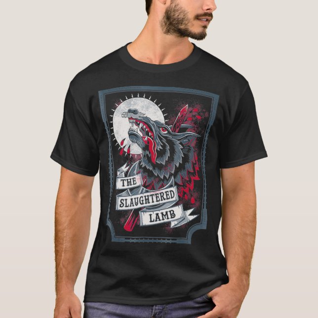 Vargen för slaktat lamm t shirt (Framsida)