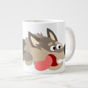 Vargen för Tecknad av Cute Fleet Jumbo Mugg