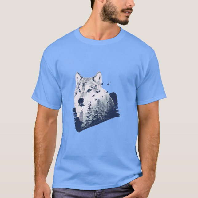 Vargen Forest T Shirt (Framsida)