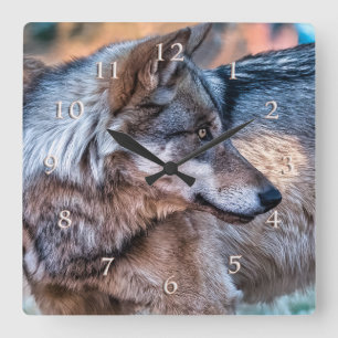 VARGEN GRÅTER VINDEN FYRKANTIG KLOCKA