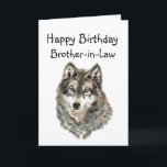Vargen Grattis på födelsedagen Brother-in-Law Humo Kort<br><div class="desc">Underbar image för svärbroder som kärlek varger eller djur med humoristiska citat om att vara lojal och underbar att hålla med</div>