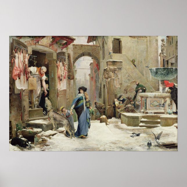 Vargen Gubbio, 1877 Poster (Framsidan)