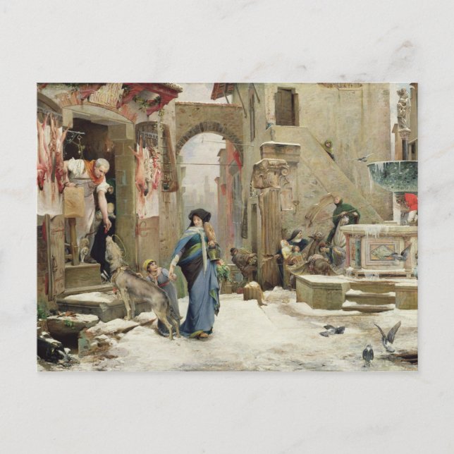 Vargen Gubbio, 1877 Vykort (Framsida)
