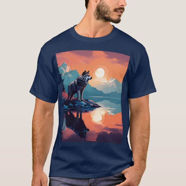 Vargen i bergen t shirt (Framsida)