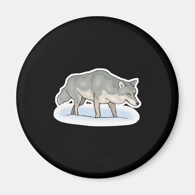 VARGEN i SNÖ Magnet (Framsidan)