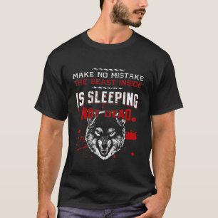 vargen inne sover inte död coola t shirt