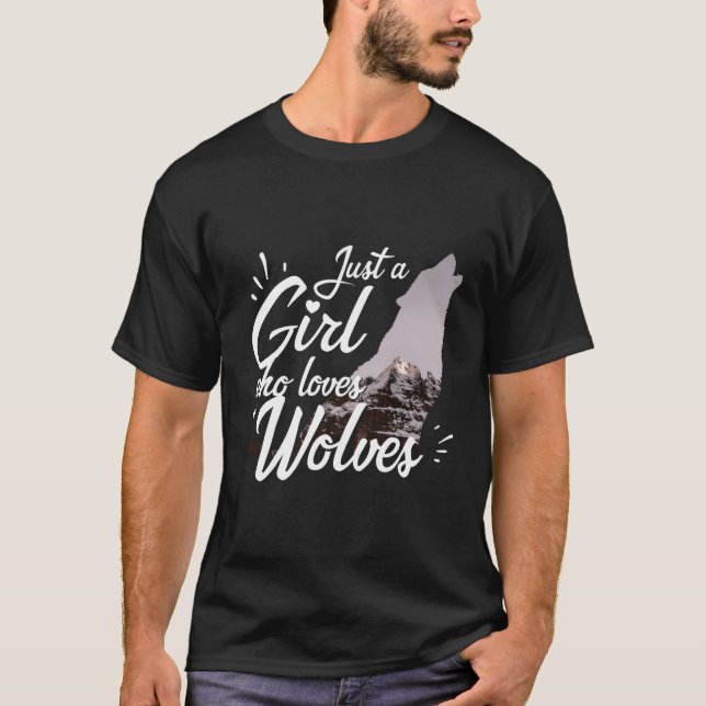 Vargen Kärlek Vargar  T Shirt (Framsida)