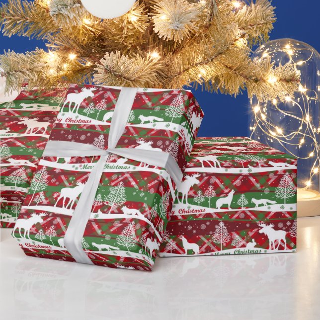 Vargen Land Julskog i  Moose Presentpapper (Helgdagar)