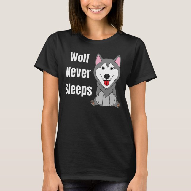 Vargen lyfter aldrig t shirt (Framsida)