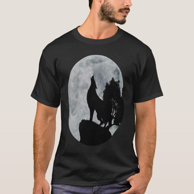 Vargen Manar i berget T Shirt (Framsida)