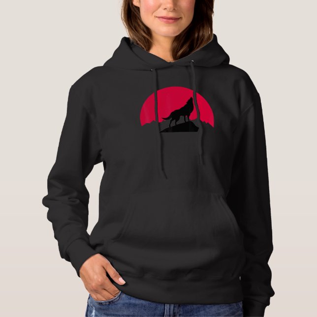 Vargen Måne Natttema SommarVargar, grafik T Shirt (Framsida)
