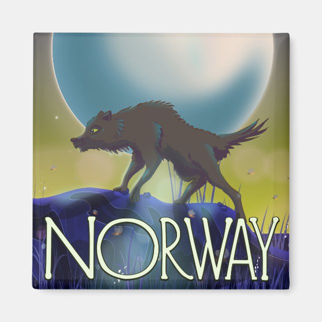 Vargen norge Poster Magnet (Framsidan)