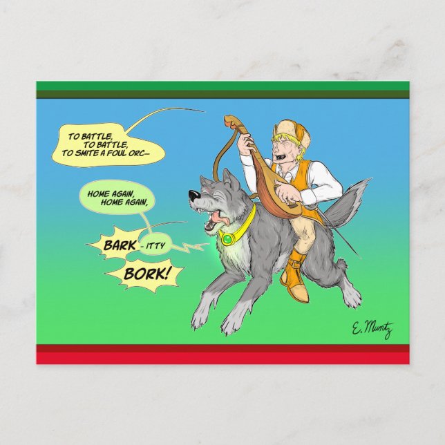 Vargen och barden helg vykort (Framsida)