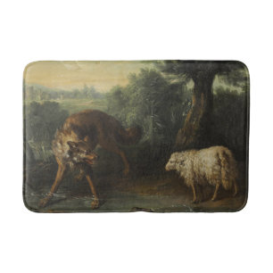 Vargen och Lamb (av Jean-Baptiste Oudry) Badrumsmatta