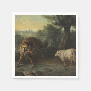Vargen och Lamb (av Jean-Baptiste Oudry) Pappersservett