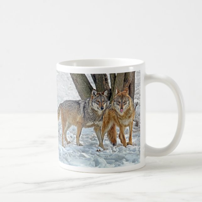 Vargen parar muggen kaffemugg (Höger)